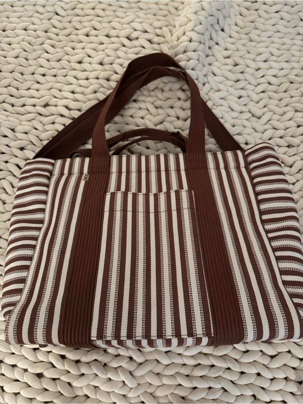 Beis- The Vacation Tote in Maple Stripe